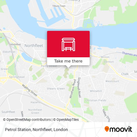 Petrol Station, Northfleet map