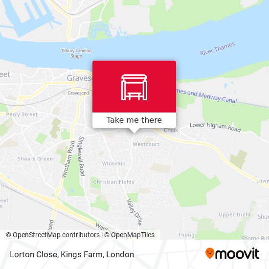 Lorton Close, Kings Farm map