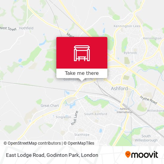 East Lodge Road, Godinton Park map