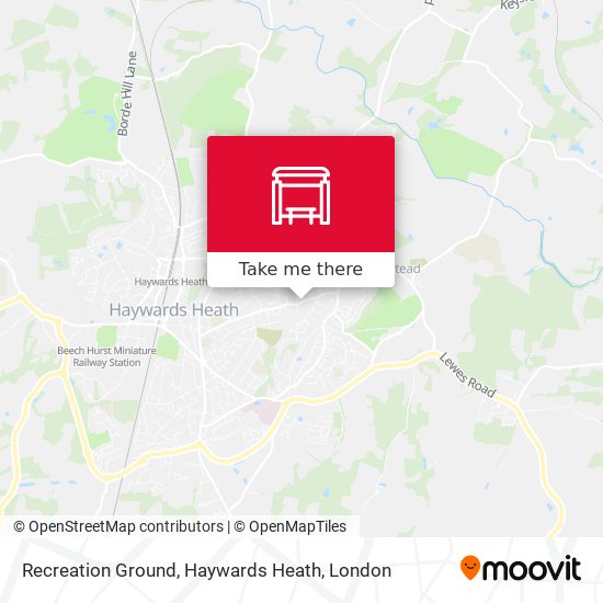 Recreation Ground, Haywards Heath map