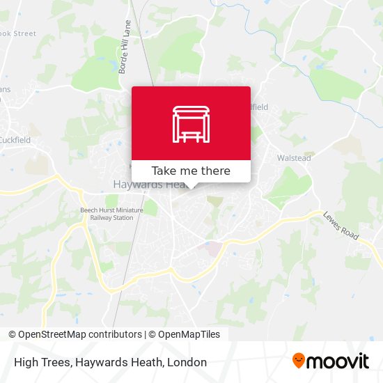 High Trees, Haywards Heath map
