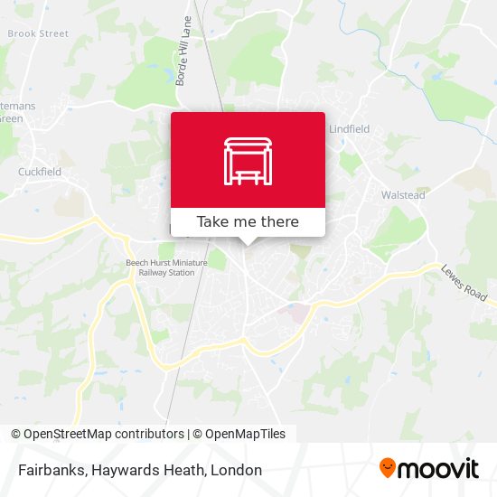 Fairbanks, Haywards Heath map