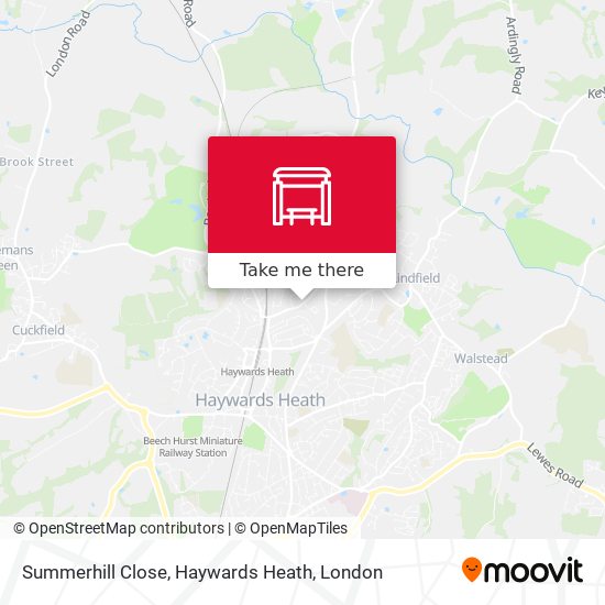 Summerhill Close, Haywards Heath map