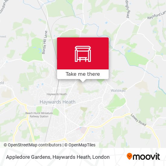 Appledore Gardens, Haywards Heath map