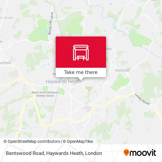 Bentswood Road, Haywards Heath map