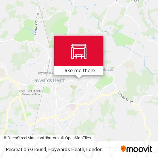 Recreation Ground, Haywards Heath map