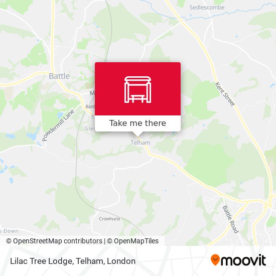 Lilac Tree Lodge, Telham map