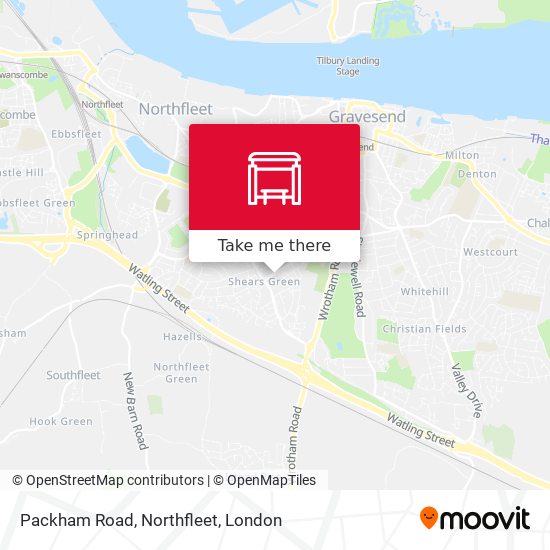 Packham Road, Northfleet map