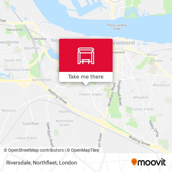 Riversdale, Northfleet map