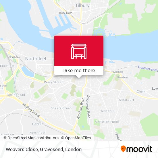 Weavers Close, Gravesend map
