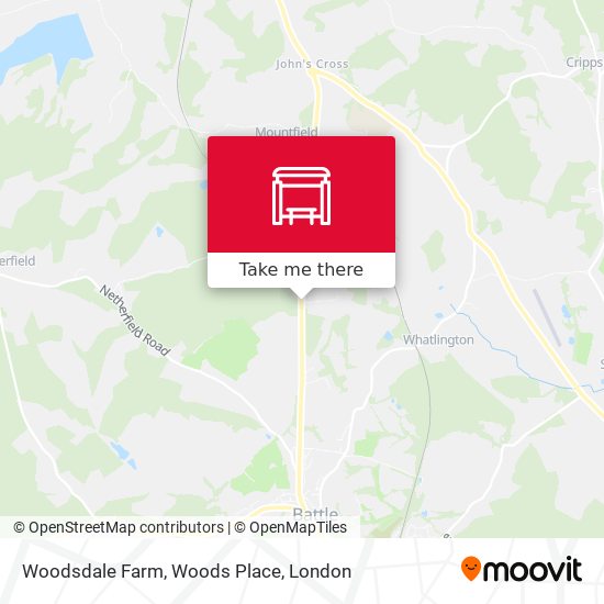Woodsdale Farm, Woods Place map