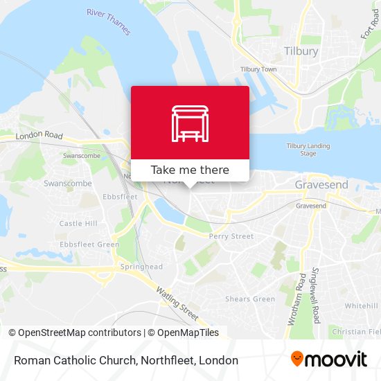 Roman Catholic Church, Northfleet map