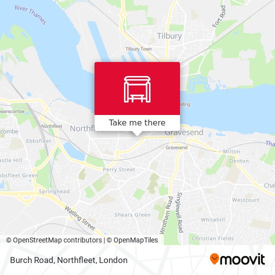 Burch Road, Northfleet map