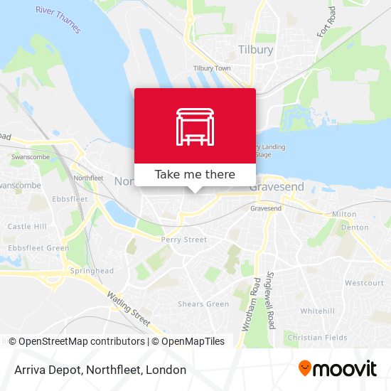Arriva Depot, Northfleet map