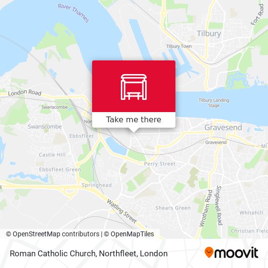 Roman Catholic Church, Northfleet map