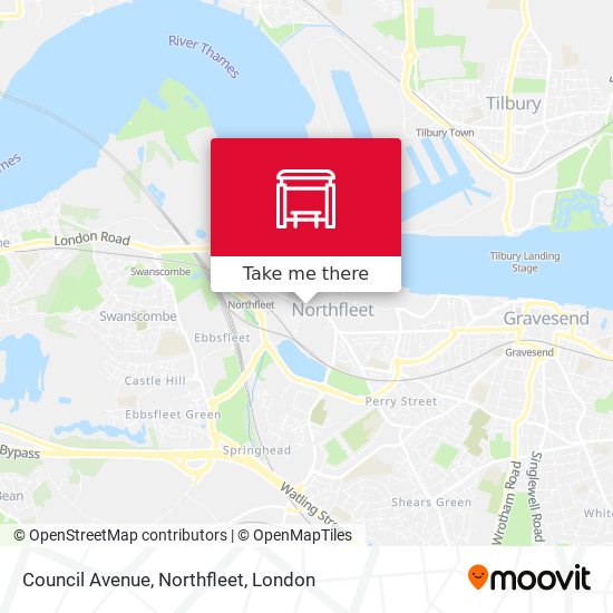 Council Avenue, Northfleet map