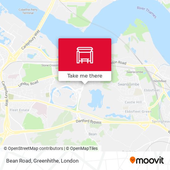 Bean Road, Greenhithe map