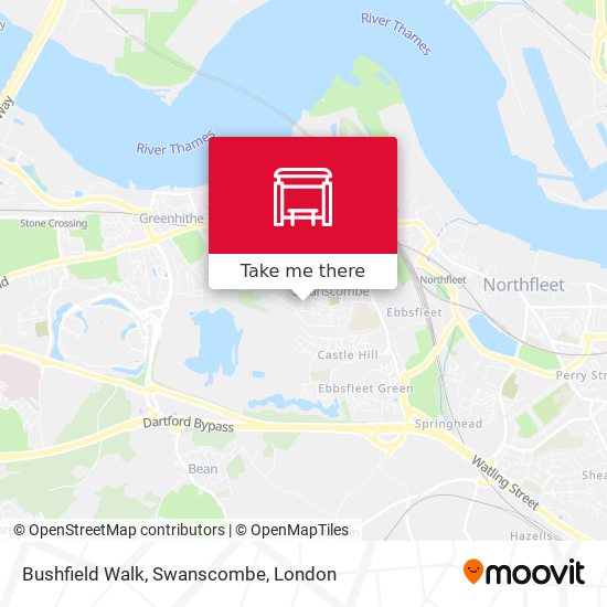 Bushfield Walk, Swanscombe map