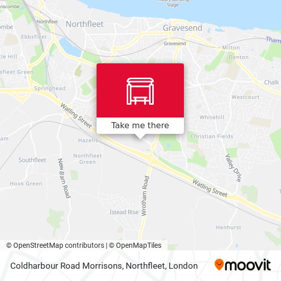 Coldharbour Road Morrisons, Northfleet map