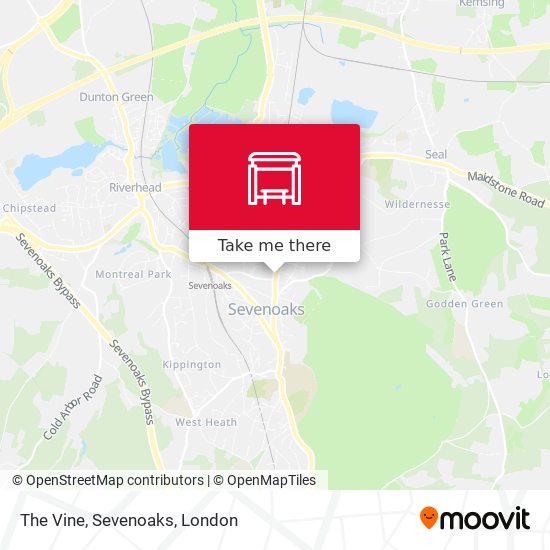 The Vine, Sevenoaks map