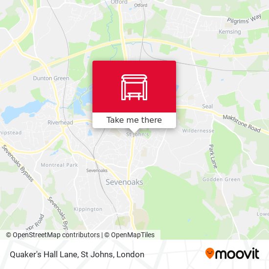 Quaker's Hall Lane, St Johns map
