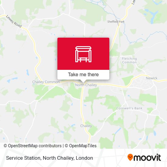 Service Station, North Chailey map