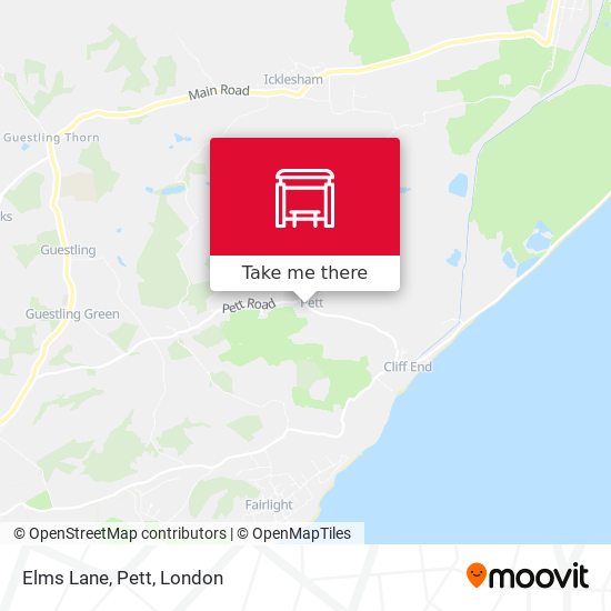 Elms Lane, Pett map
