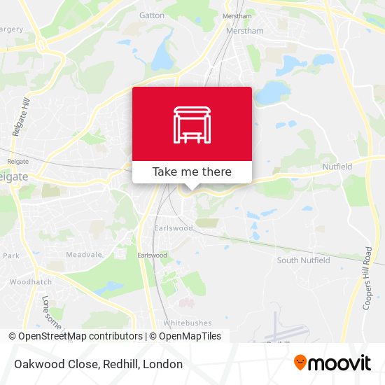 Oakwood Close, Redhill map