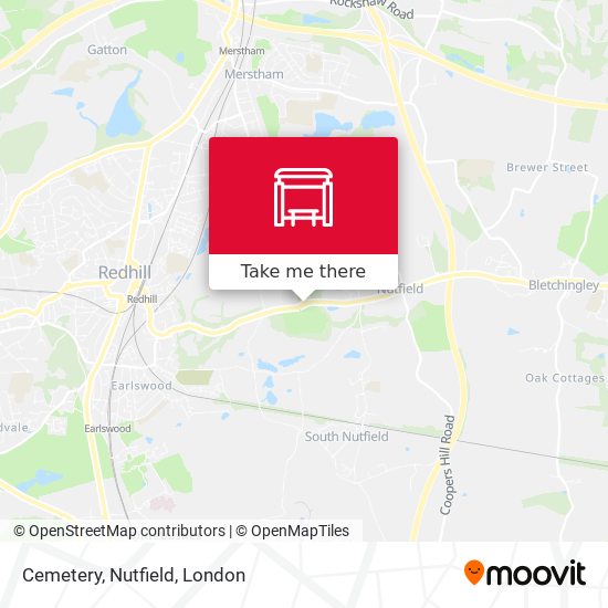 Cemetery, Nutfield map