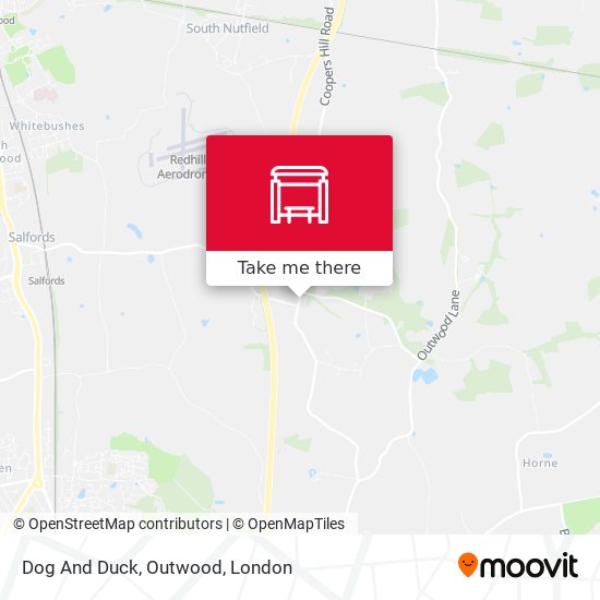 Dog And Duck, Outwood map