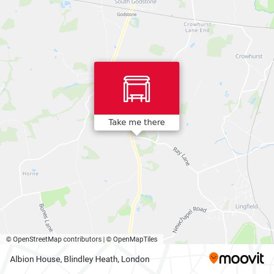 Albion House, Blindley Heath map