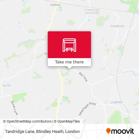 Tandridge Lane, Blindley Heath map