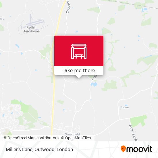 Miller's Lane, Outwood map