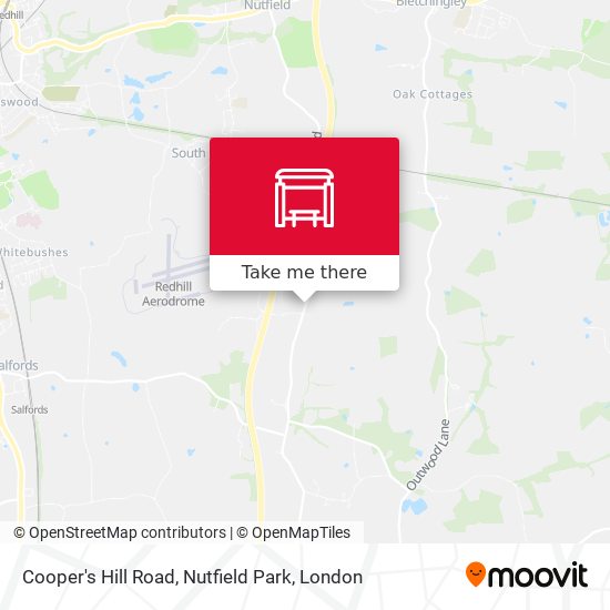 Cooper's Hill Road, Nutfield Park map