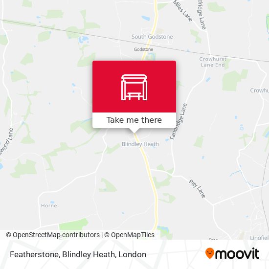 Featherstone, Blindley Heath map