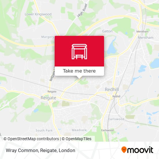 Wray Common, Reigate map