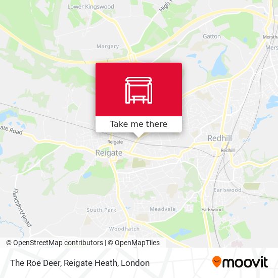 The Roe Deer, Reigate Heath map