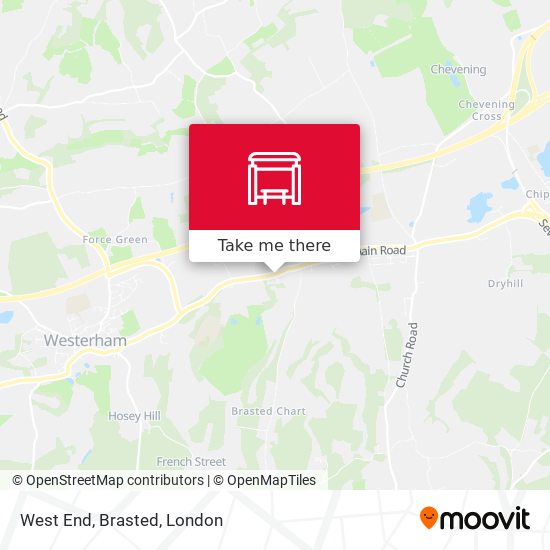 West End, Brasted map