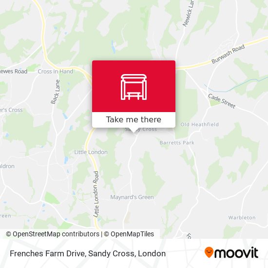 Frenches Farm Drive, Sandy Cross map