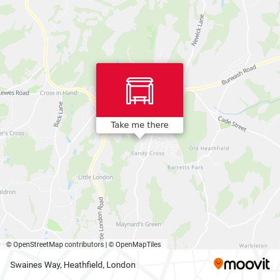 Swaines Way, Heathfield map