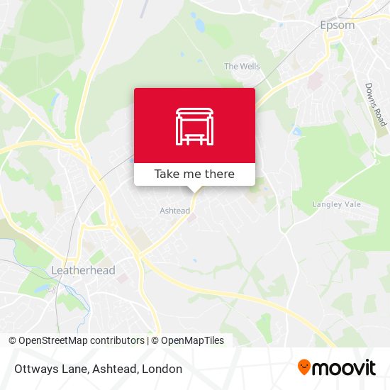 Ottways Lane, Ashtead map