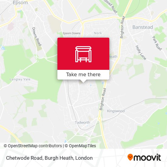 Chetwode Road, Burgh Heath map