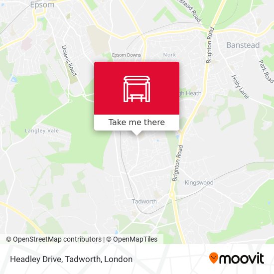 Headley Drive, Tadworth map