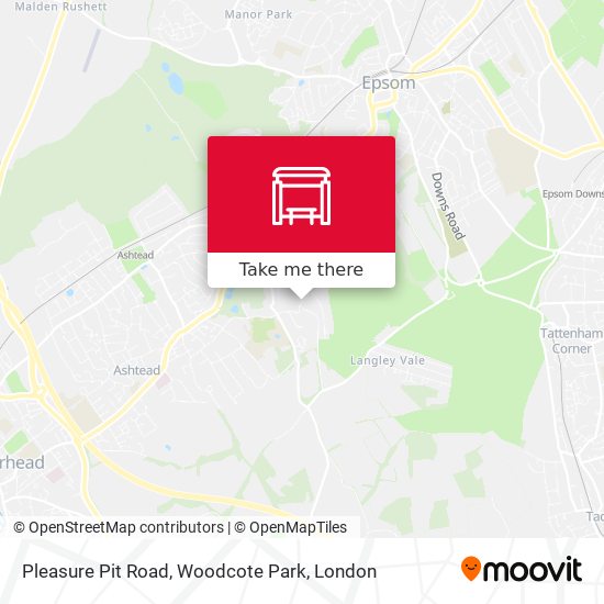Pleasure Pit Road, Woodcote Park map