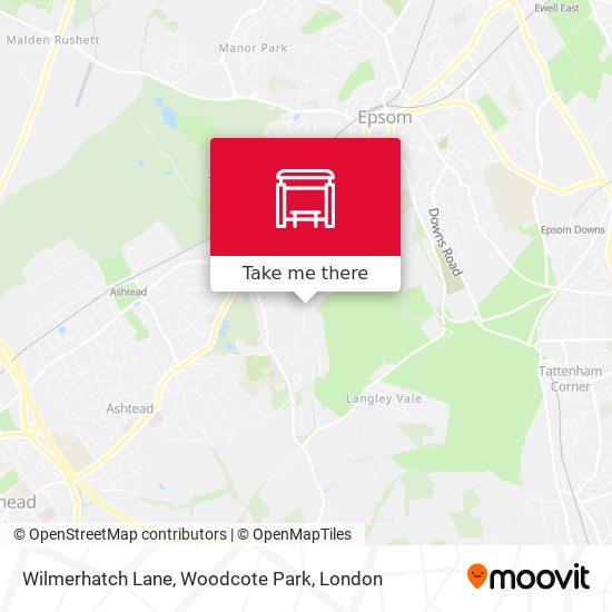 Wilmerhatch Lane, Woodcote Park map