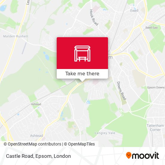 Castle Road, Epsom map