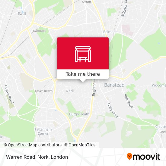 Warren Road, Nork map