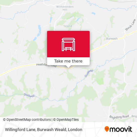 Willingford Lane, Burwash Weald map