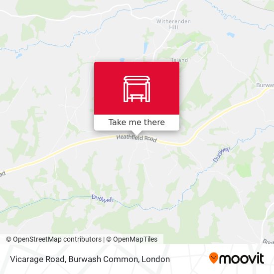 Vicarage Road, Burwash Common map