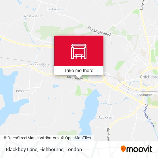 Blackboy Lane, Fishbourne map